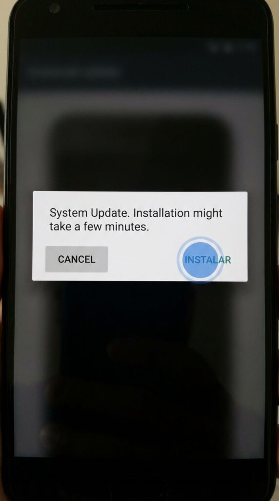 Primer plano mostrando la opción ignorar advertencia e instalar de todas formas en Xiaomi.